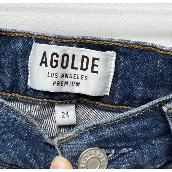 Agolde Nico High Rise Slim Jeans Fixation Size 24 - Picture 10 of 11